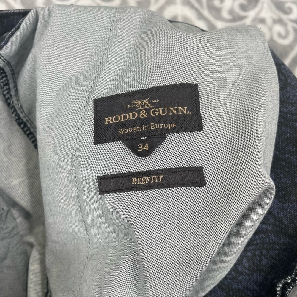 rodd & gunn shorts reef fit faded black cotton men's 34x7 - Picture 7 of 9
